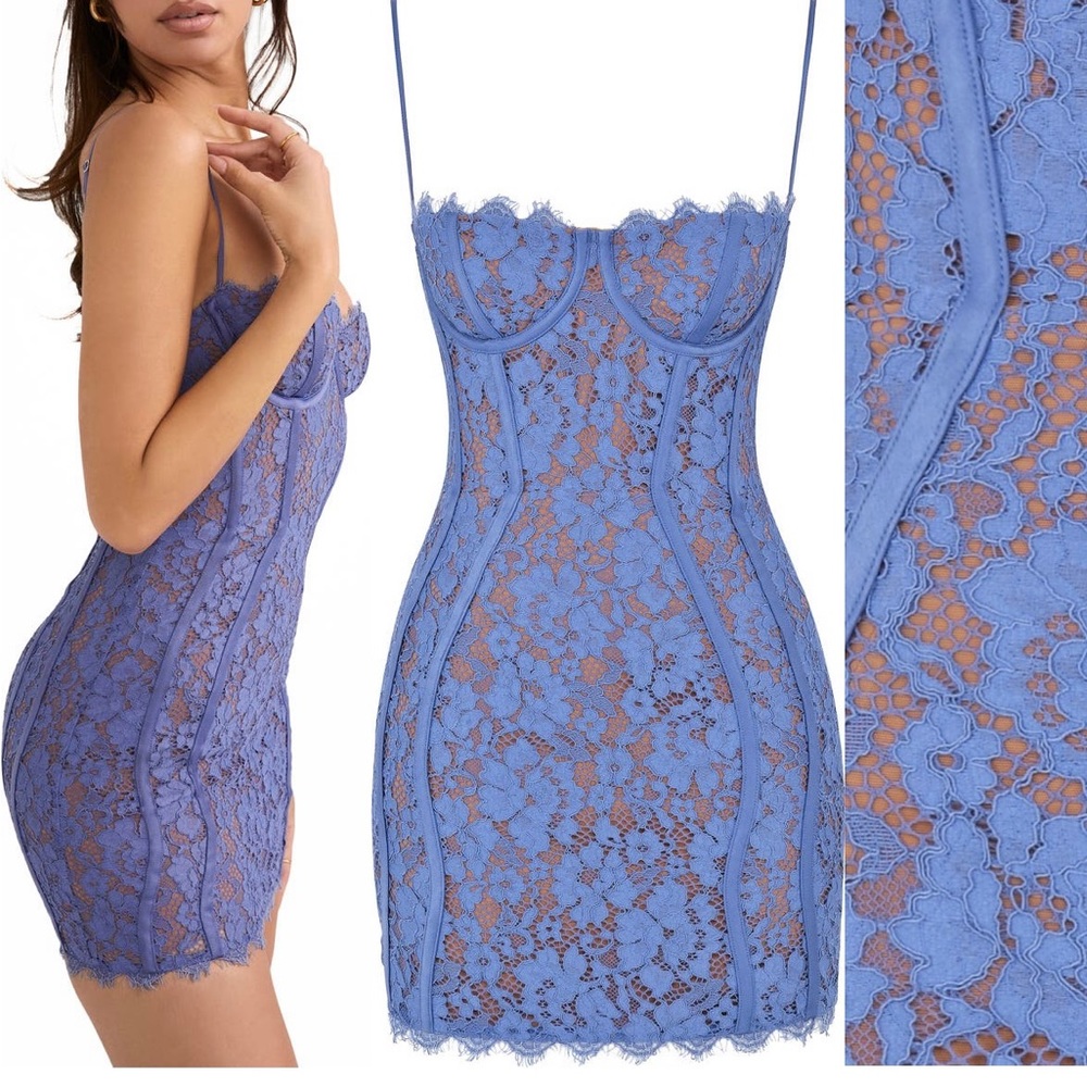 House of CB Lala Lace underwire cocktail mini dress